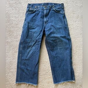 Relaxed Fit Men's Dark Blue Denim Jeans